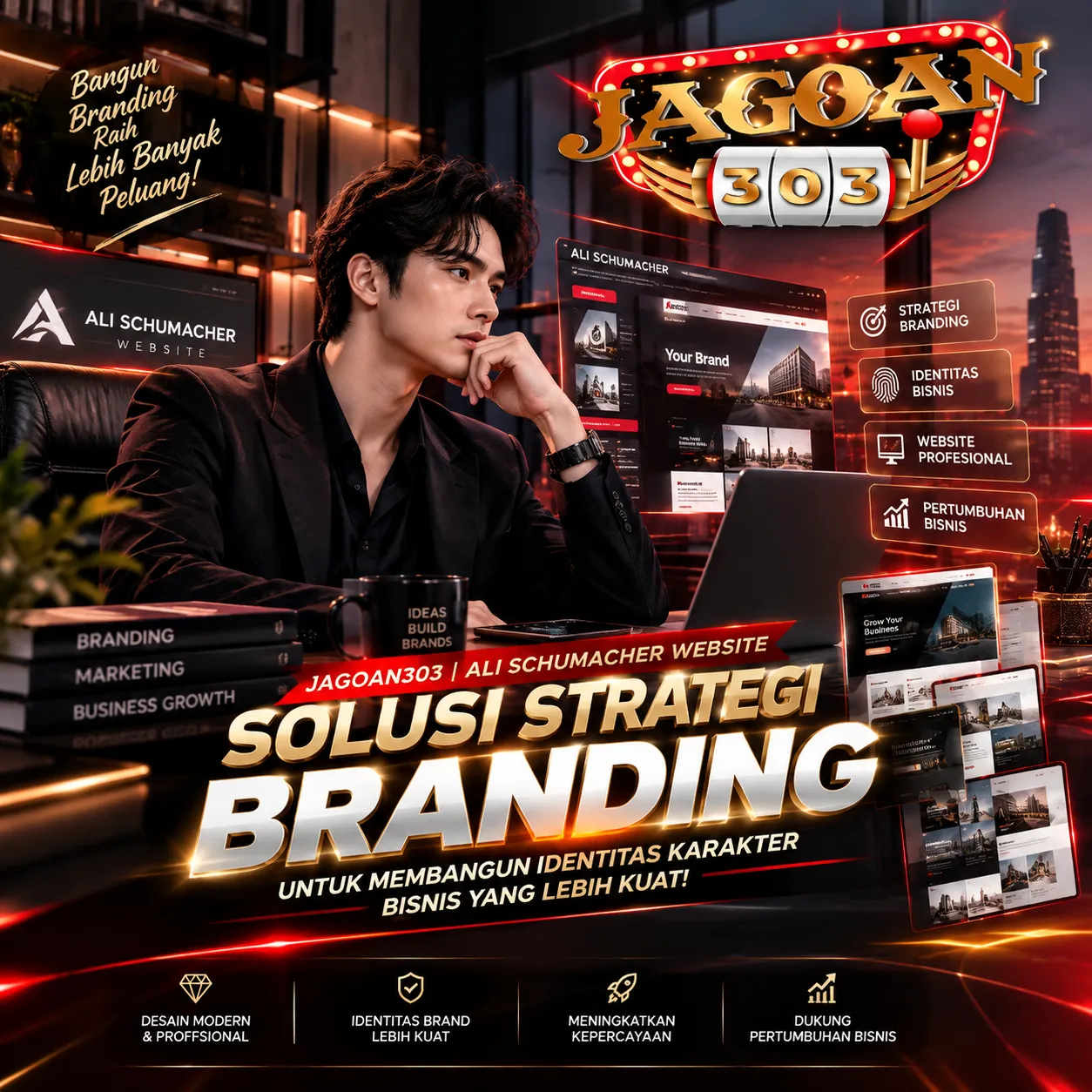 JAGOAN303 | Ali Schumacher Website —  Solusi Strategi Branding untuk Membangun Identitas Karakter Bisnis yang Lebih Kuat!